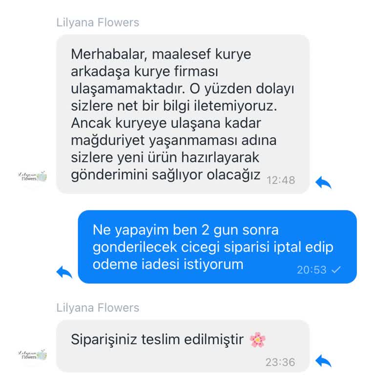 Çiçek Siparişi Kabusu: Teslim Edilmeyen Ürün Ve Yetersiz Destek