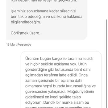 Hepsiburada'da Ayakkabı İade Sürecinde İletişim Sorunu