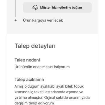 Hepsiburada'da Ayakkabı İade Sürecinde İletişim Sorunu