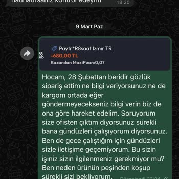 Instagram Üzerinden Verilen Siparişte Olumsuz Deneyim