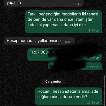 Instagram Üzerinden Verilen Siparişte Olumsuz Deneyim