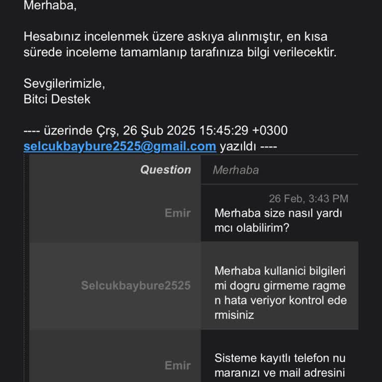 Hesap İncelemesi Ve İletişim Eksikliği Mağduriyeti