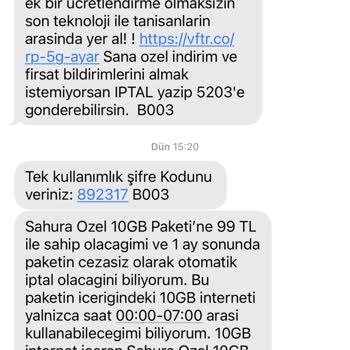 Vodafone'un Yanıltıcı Paket Satış Taktikleri