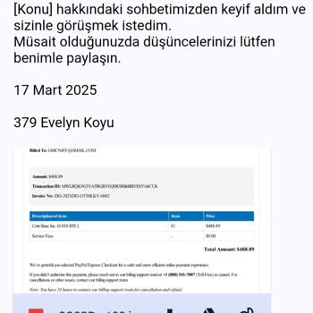 Adıma Gelen Yanlış PayPal Hesap Bildirimi