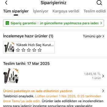 İade Süreci Ve Destek Eksikliği