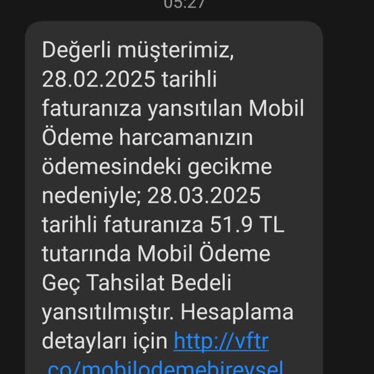 Vodafone'dan Haksız Gecikme Cezası