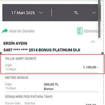 Garanti Bankası'ndan Haksız Kart Aidatı Şoku: 1862,5 TL İade Talebi