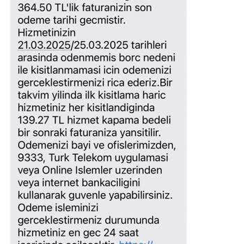 Türk Telekom Otomatik Ödeme Talimatı Sorunu