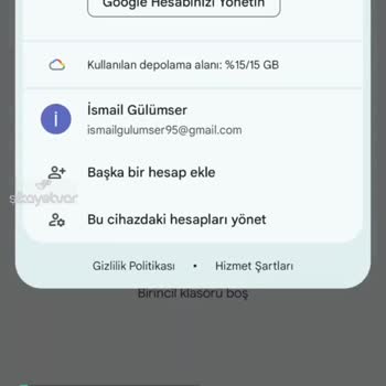 Google Hesabı Bulunamadı