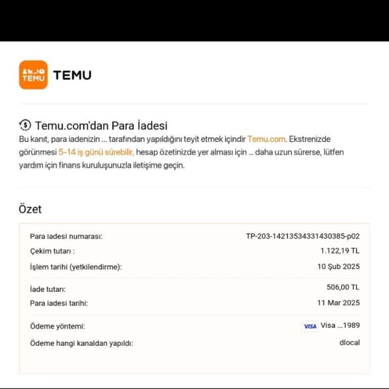 Temu'da İade Sorunu Ve Güvensizlik