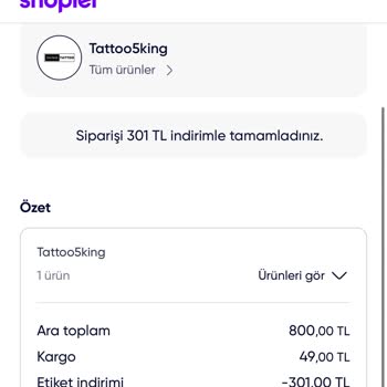Tattoo5king: Sipariş Gecikmesi Ve İletişim Sorunu