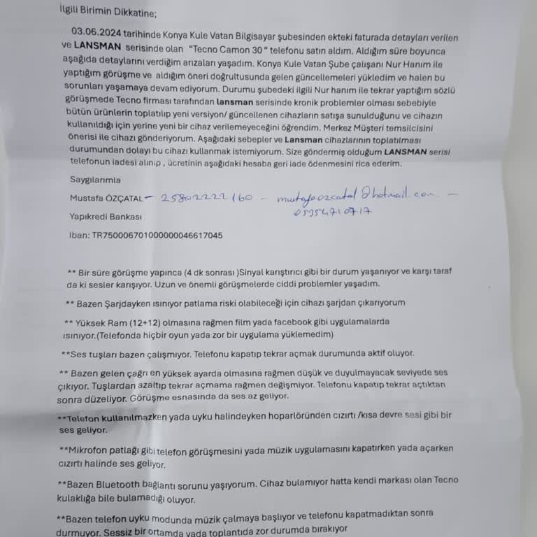 Tecno Camon 30: Kronik Sorunlar Ve Yetersiz Servis Deneyimi