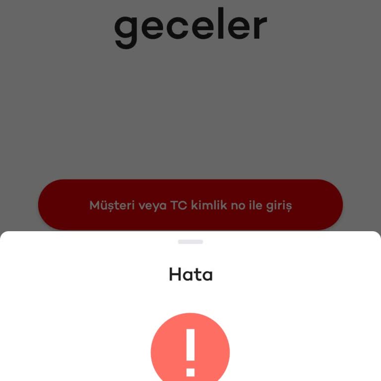 Güvenlik Sorunu Nedeniyle Uygulamaya Giriş Yapılamıyor