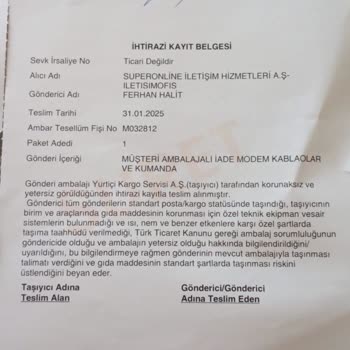 Eksik İade Nedeniyle Haksız Ücret Talebi