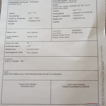 Eksik İade Nedeniyle Haksız Ücret Talebi