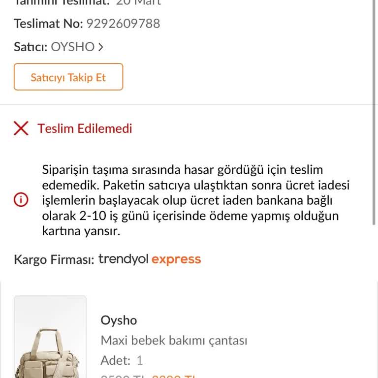 Trendyol'dan Hasarlı Ürün Ve Yetersiz Müşteri Hizmetleri