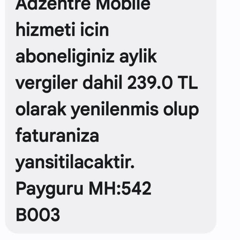 Yanlış Yansıtılan Abonelik Ücreti