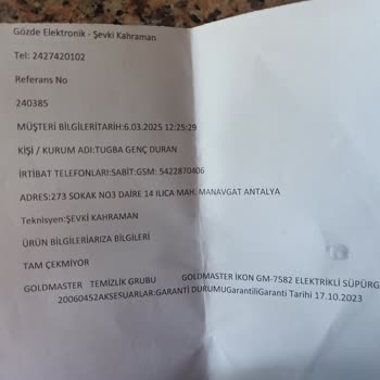 Goldmaster Süpürgemin Emiş Gücü Sorunu Ve Yedek Parça Krizi