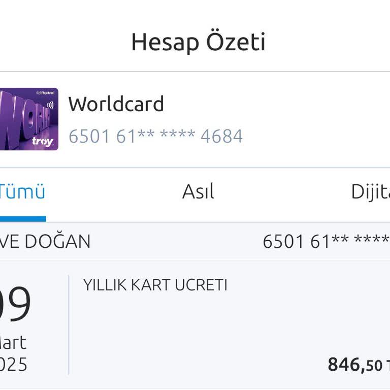 Yıllık Kart Ücreti İptali Ve İadesi Talebi