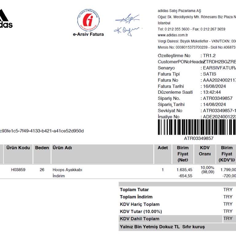 Adidas Ayakkabının Cırt Problemi Ve İade Talebi