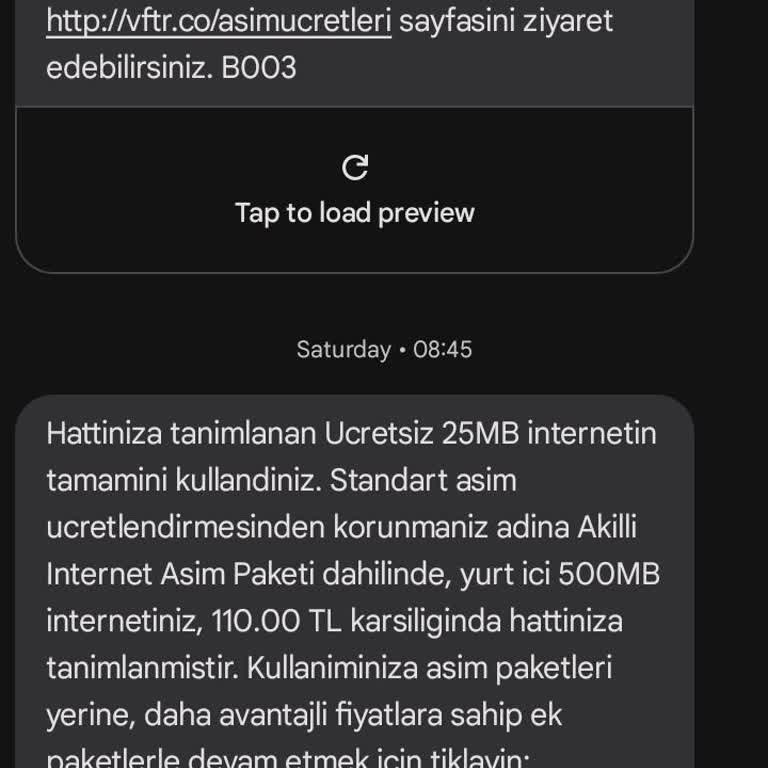 İstenmeyen İnternet Paketi Ve Yetersiz Müşteri Hizmetleri
