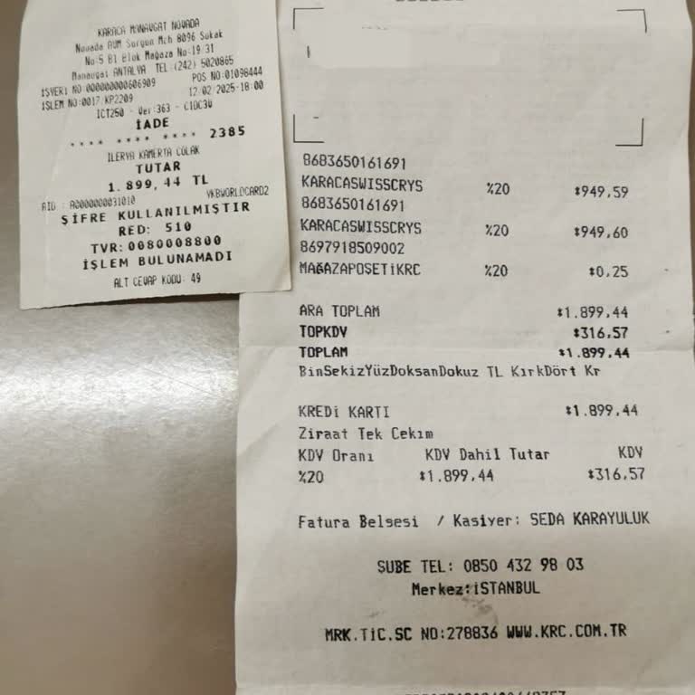 Karaca Mağazasında Ücret İadesi Sorunu