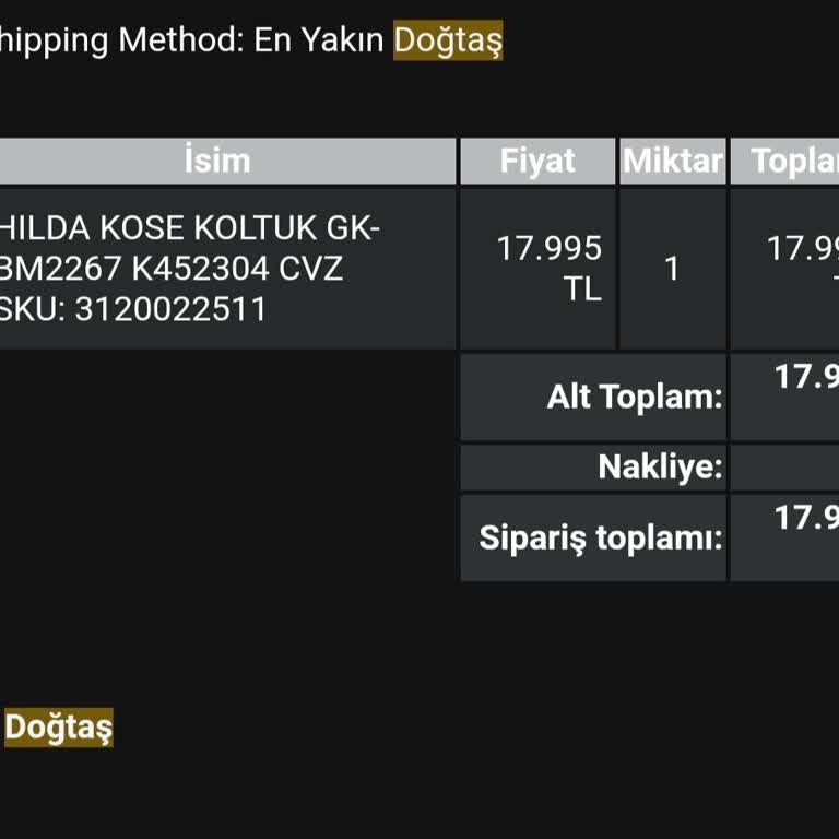 Doğtaş Mobilya Teslimat Gecikmesi Ve Müşteri İletişim Sorunu