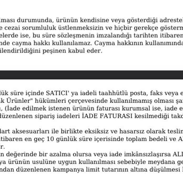 Kids Miray Butik Cayma Hakkı Ve Kargo Ücreti Sorunu!