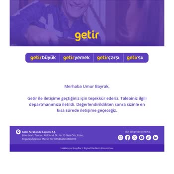 Getir Su Siparişim Teslim Edilmedi Ve Yanıltıcı Bilgilendirme