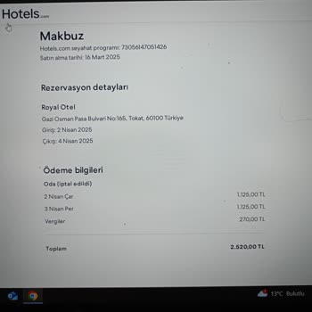 Rezervasyon İptali Sonrası İade Sorunu