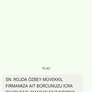 Haksız İcra Takibi Mesajı