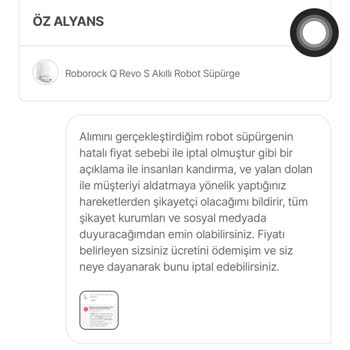 İptal Edilen Sipariş Ve Müşteri Hizmetleri Sorunu