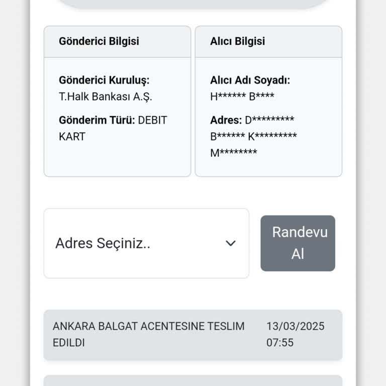 Kuryenet Balgat'ta Bekleyen Kart Teslim Edilmiyor
