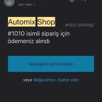 Automix Shop'un Mağduriyetimi Gidermesini Bekliyorum
