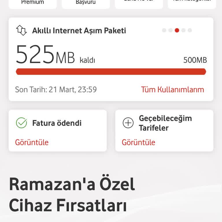 Yanlış Tarife Aşım Ücreti Ve Kullanılmayan İnternet Hakkı