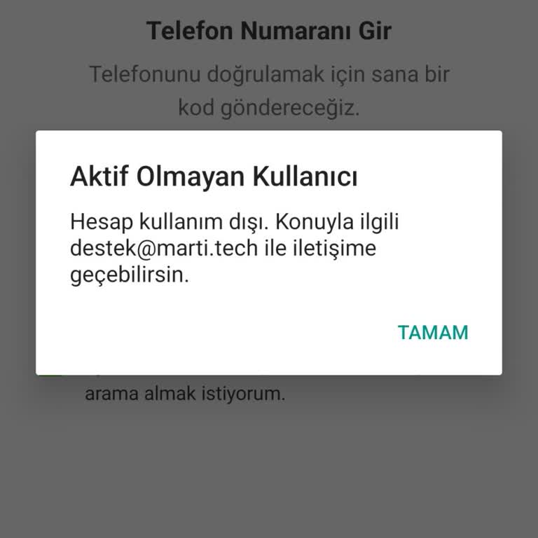 Martı Firması İle İletişim Sorunu Ve Hesap Engeli