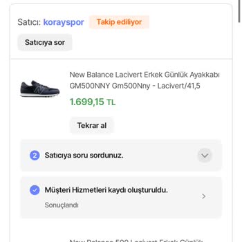 Koray Spor'dan Sipariş Edilen Ayakkabı Kargoya Verilmiyor