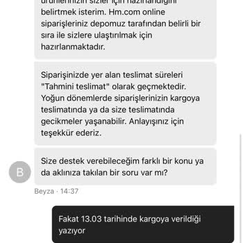 Teslimat Süresi Ve İletişim Eksikliği