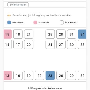 Bilet Mesajı Ve Koltuk Sorunu