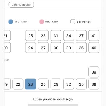 Bilet Mesajı Ve Koltuk Sorunu
