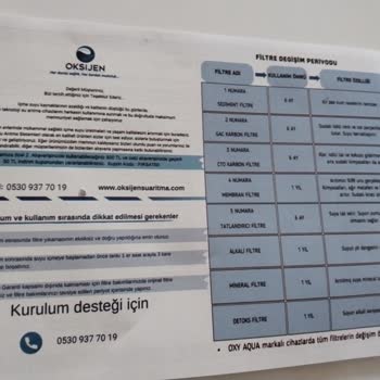 Oksijen Marka Arıtma Cihazlarında Sürekli Sorun Ve Yetersiz Müşteri Hizmeti