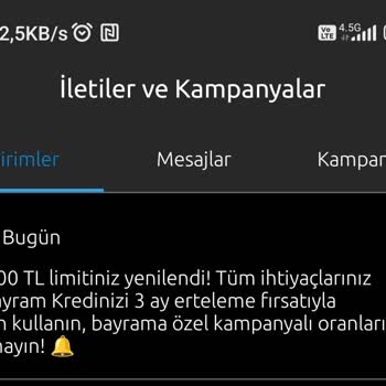 Yapı Kredi Bankası Kredi Başvurusu Yanıltıcı Mesajlarla Yapılmış Gibi Görünüyor