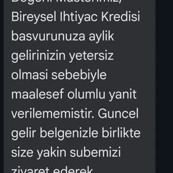 Yapı Kredi Bankası Kredi Başvurusu Yanıltıcı Mesajlarla Yapılmış Gibi Görünüyor