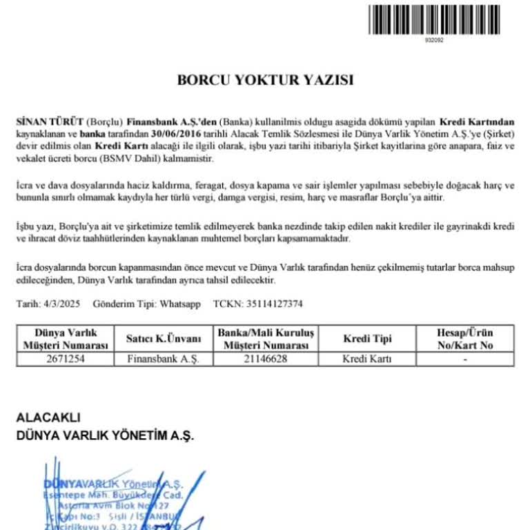 Dünya Varlık Yönetim İle Borç Kapanmıyor