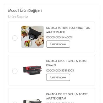 Karaca'dan Aldığım Tost Makinesi İçin Değişim Mağduriyeti