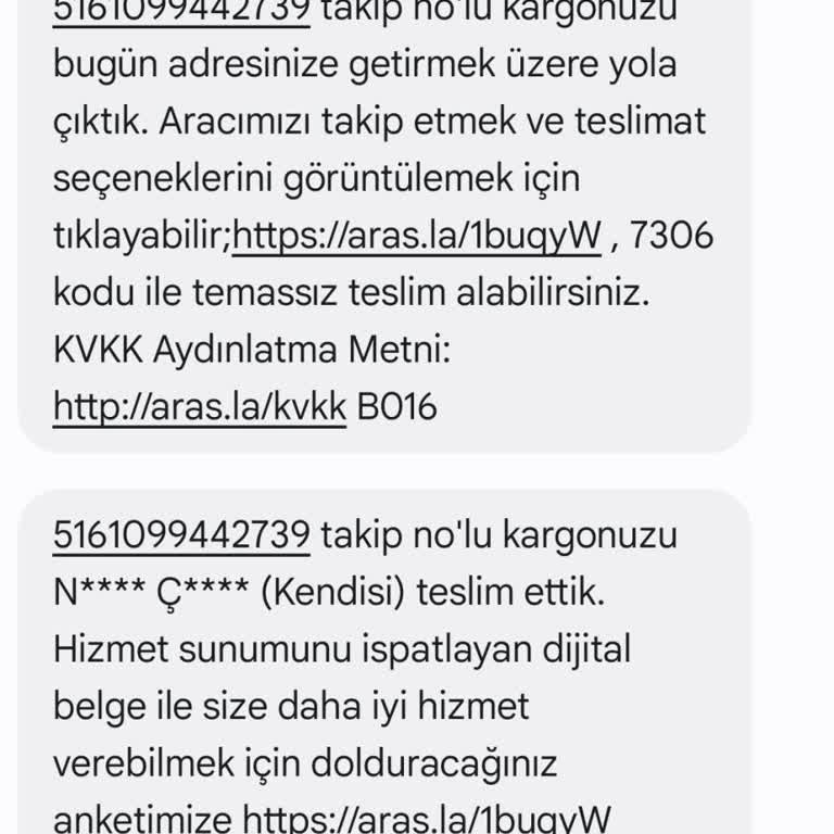 Teslim Edilmemiş Kargo Ve Çözülmeyen Sorun