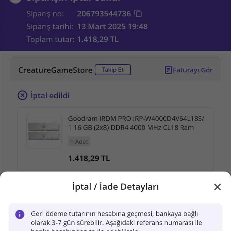 N11 Üzerinden İptal Edilen Siparişin Ücreti Hâlâ İade Edilmedi