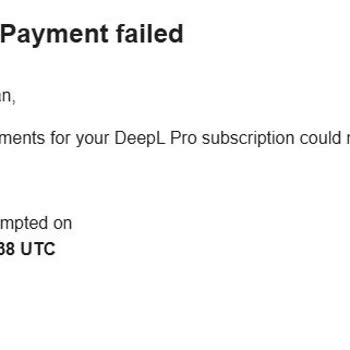 DeepL Translate, suscripción cancelada e intento de cobro