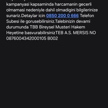 TEB Kampanyasında İndirim Sorunu