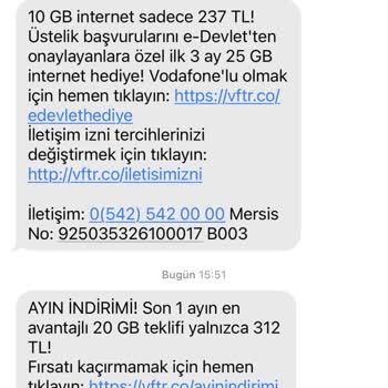 Vodafone'un Bitmeyen Mesaj Yağmuru Ve Çözülmeyen Sorun